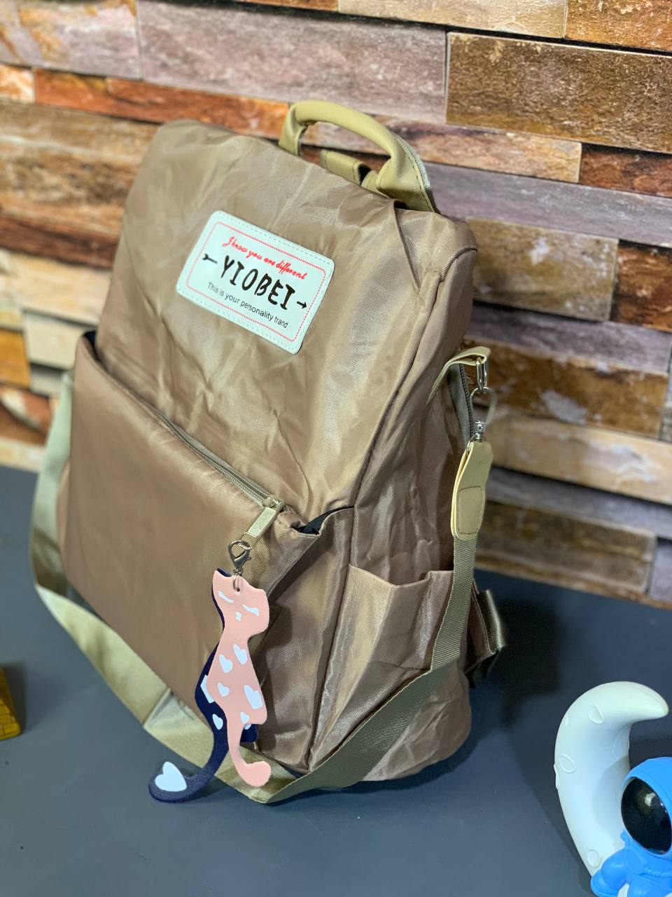 Sac à dos oxford Antivol étanche Pour Femme – Biege