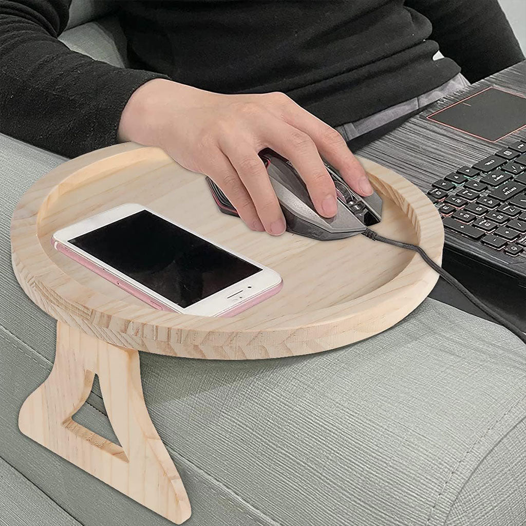 Plateau d'accoudoir de fauteuil en Bambou à Clip de Bras - صينية مسند ذراع للأريكة