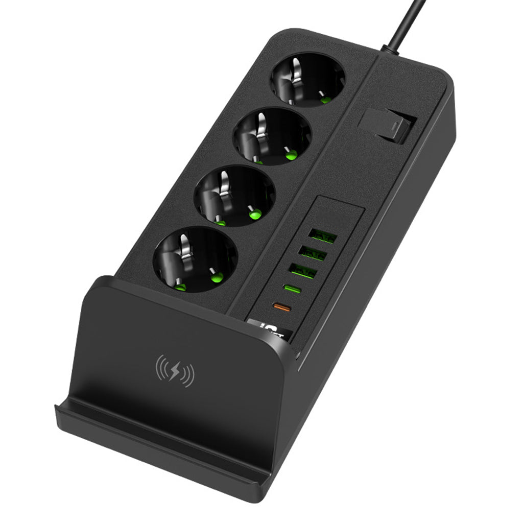 Multiprise 3 SOCKET 2500W avec USB, Type-C et chargement sans fil – مقبس طاقة وشاحن لاسلكي
