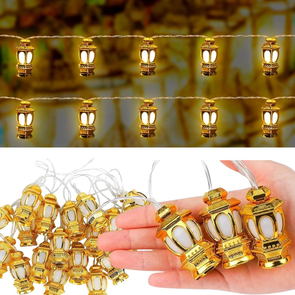 Guirlande lumineuse Fawanise Ramadan décorative 40 LED / 3M – ستائر أضواء زينة رمضانية من 40 مصباح فانوس 3 أمتار